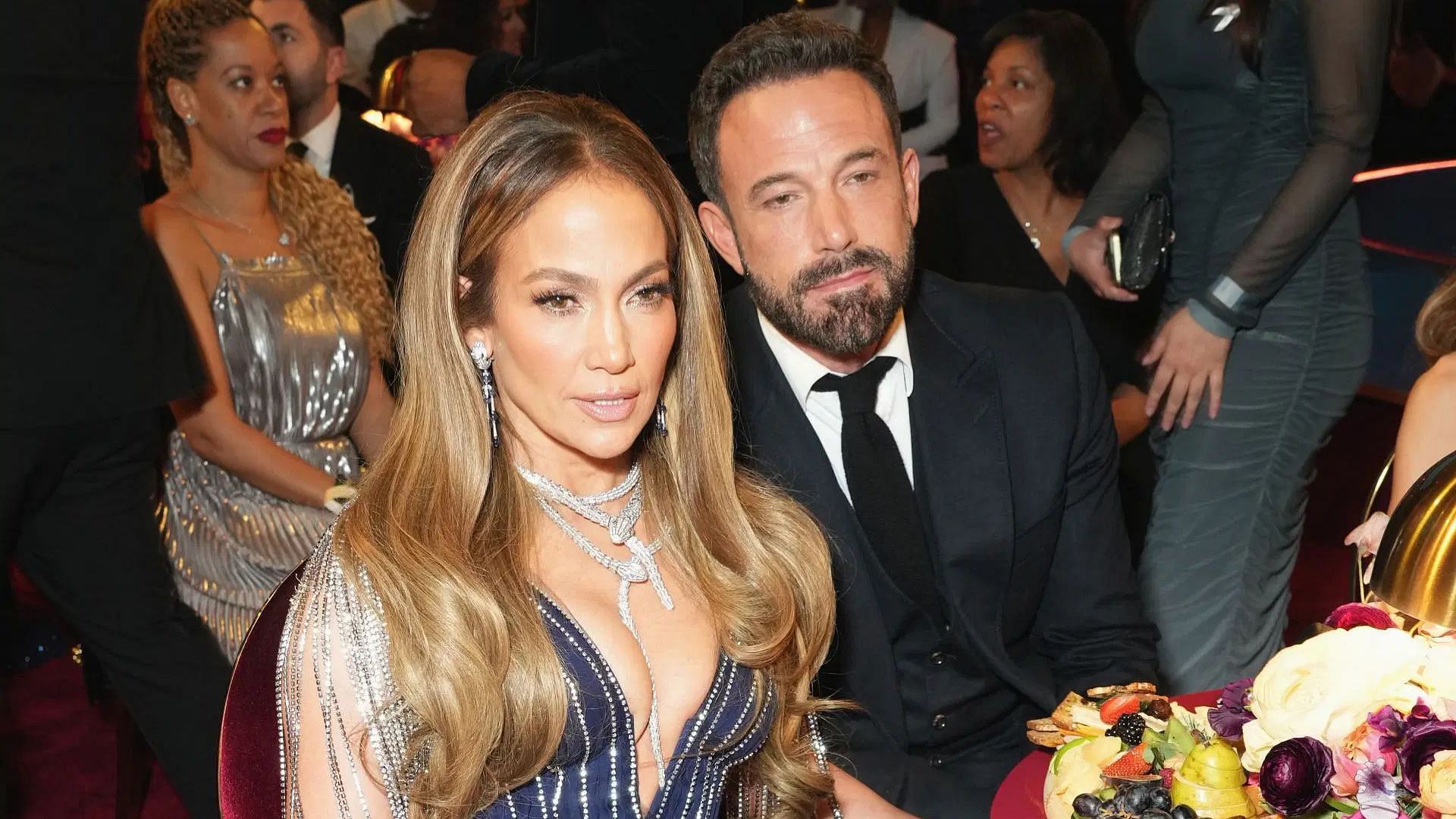 Jennifer Lopez and Ben Affleck attend the 65th GRAMMY Awards at Crypto.com Arena (Image via Getty)